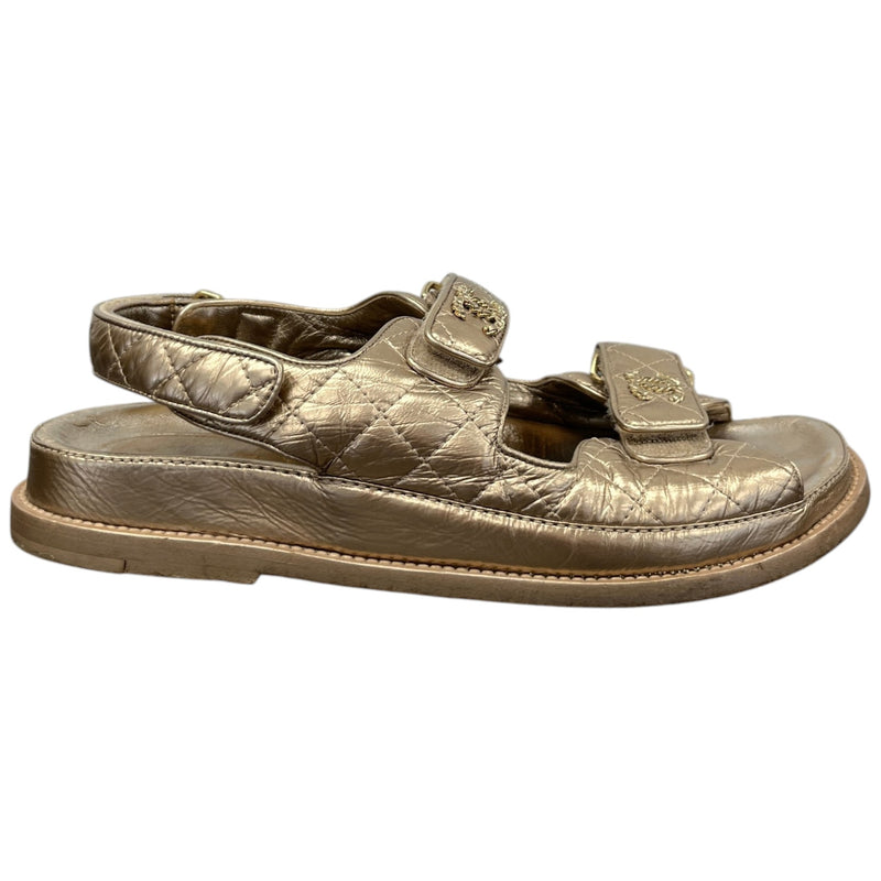 Women's CC Dad Sandals Gold Size UK 5.5 / EU 38.5