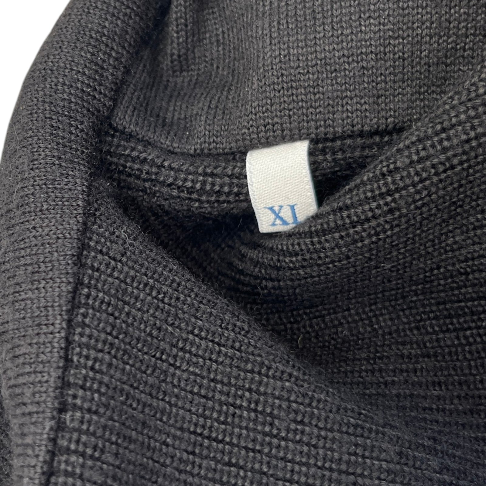 Men's Maglione Tricot Cardigan Jacket Black Size XL - Photo 7