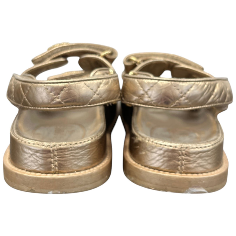 Women's CC Dad Sandals Gold Size UK 5.5 / EU 38.5