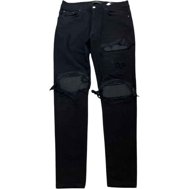 Men's Distressed Skinny Jeans Black Size XL / W36