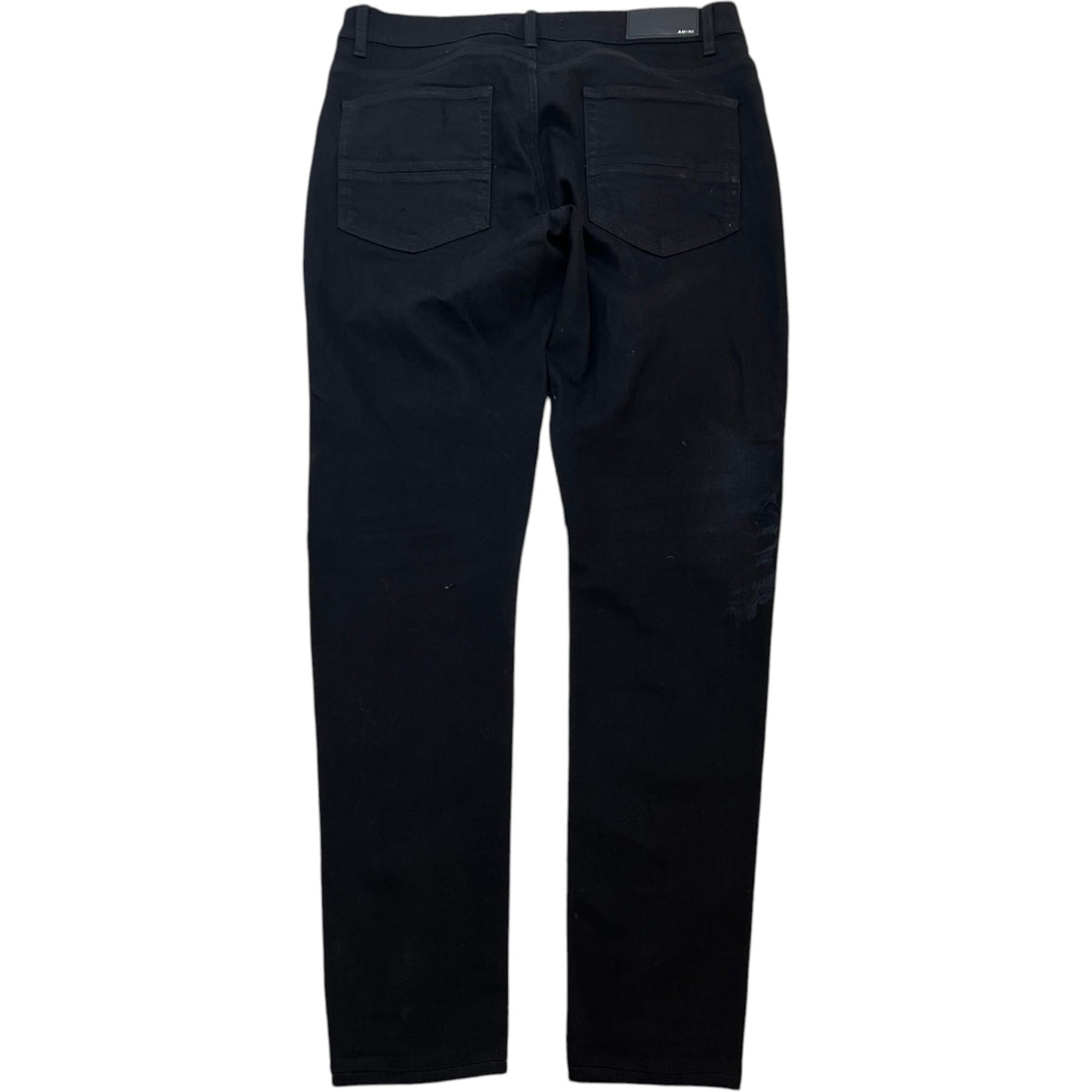 Men's Distressed Skinny Jeans Black Size XL / W36 - Photo 2