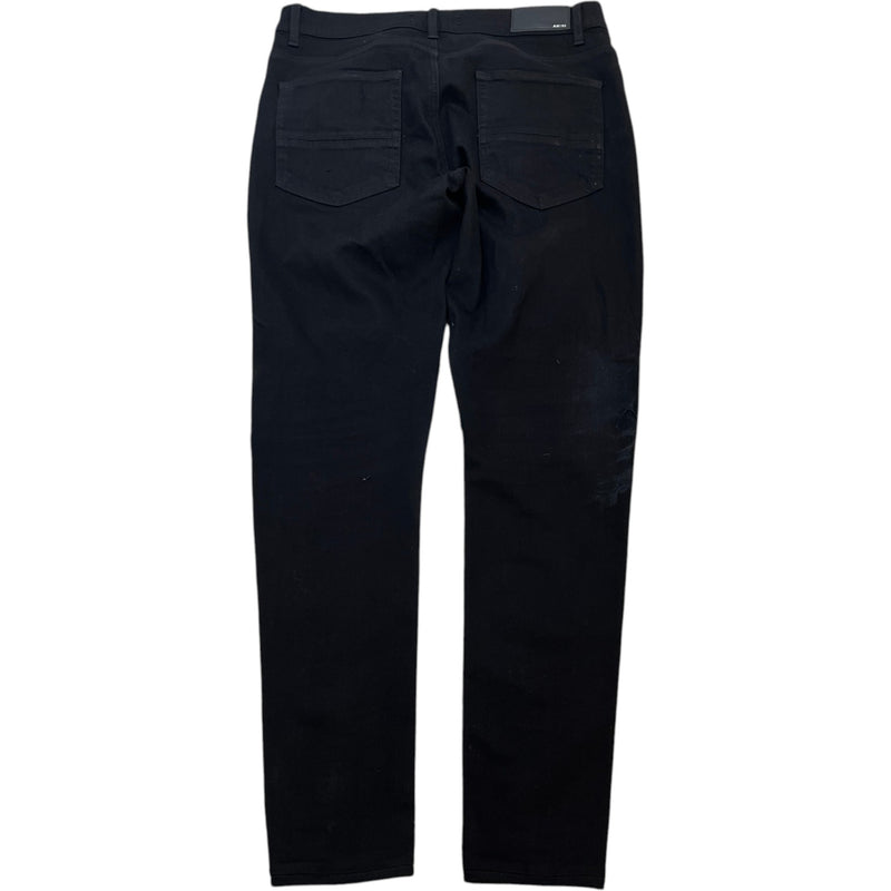 Men's Distressed Skinny Jeans Black Size XL / W36
