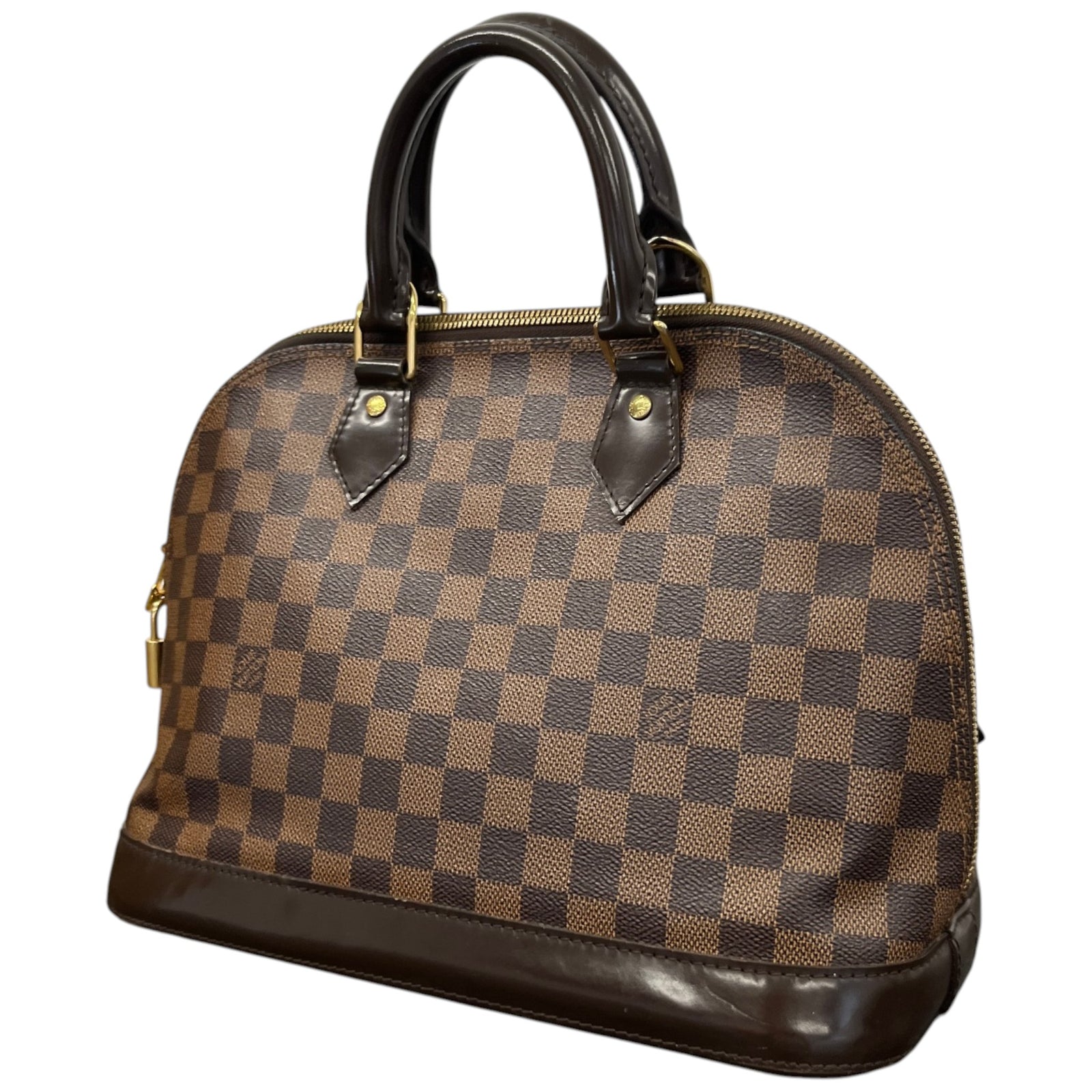 Women's Damier Ebene Alma PM Handbag Brown - Photo 9