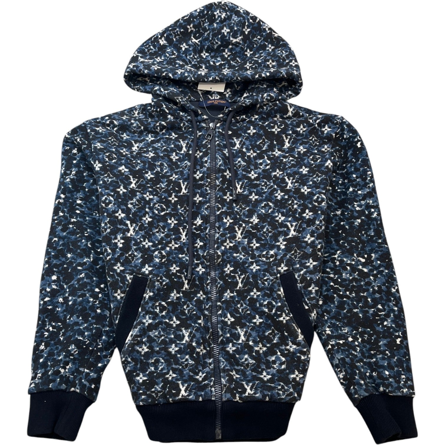 Men's Monogram Pointilism Hoodie Navy Size S - Photo 1