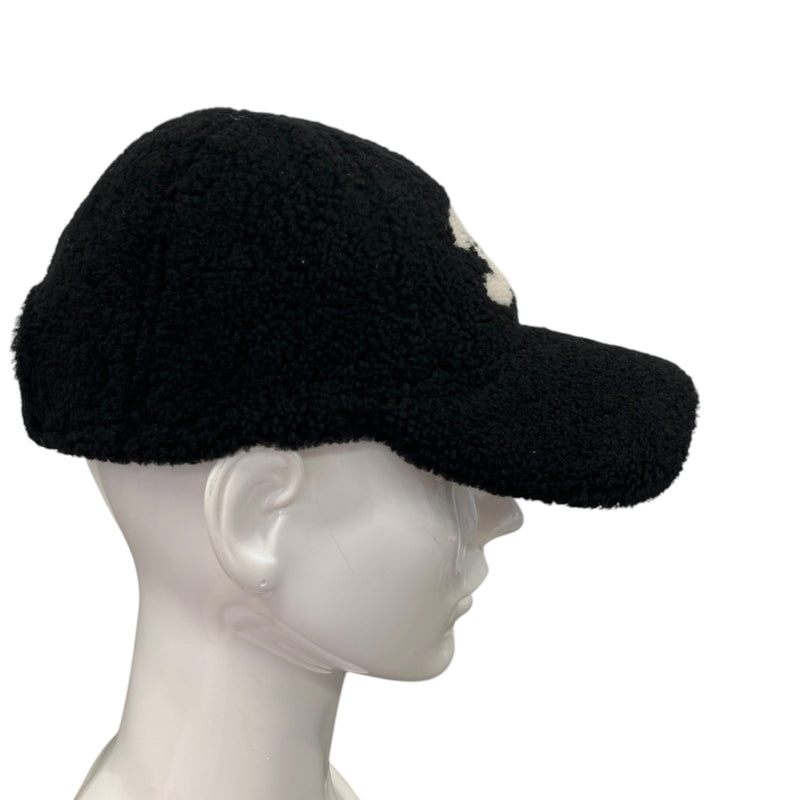 Women's CC Shearling Cap Black