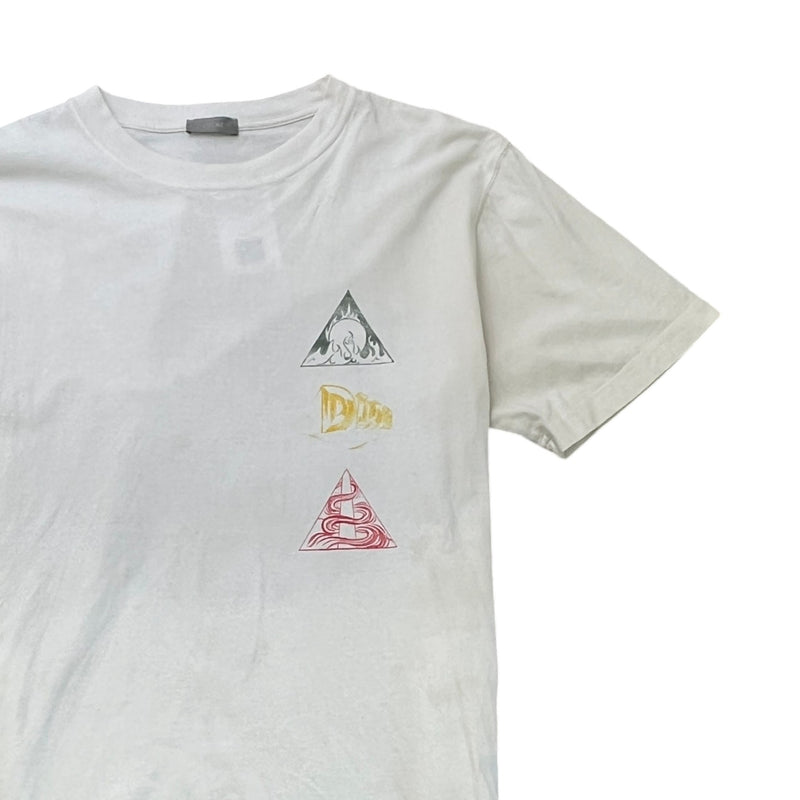 Men's Logo Print T-Shirt White Size L