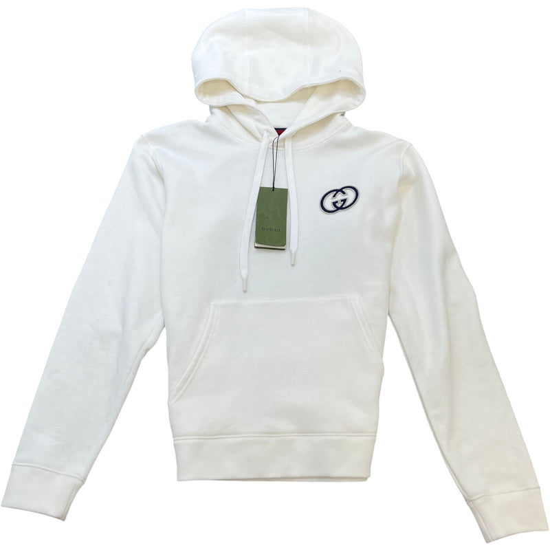 Men's Interlocking G Hoodie White Size S