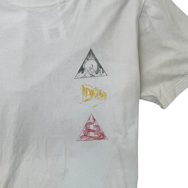 Men's Logo Print T-Shirt White Size L
