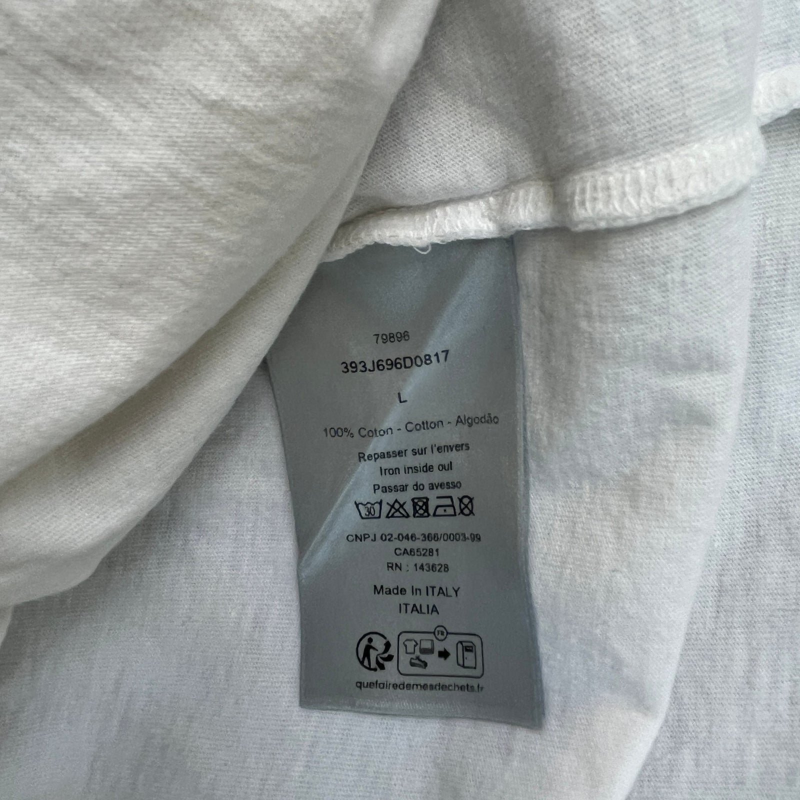 Men's Logo Print T-Shirt White Size L - Photo 9