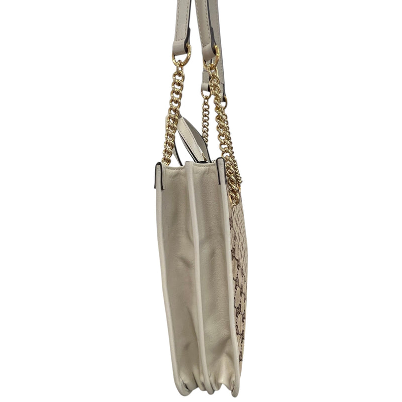 Women's Horsebit 1955 GG Canvas Handbag Beige