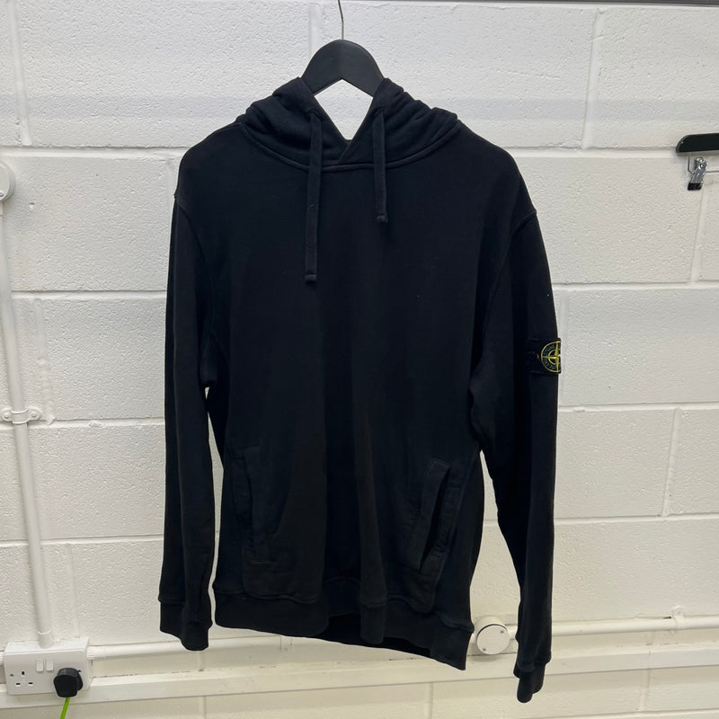 Men's Applique Logo Hoodie Black Size XL