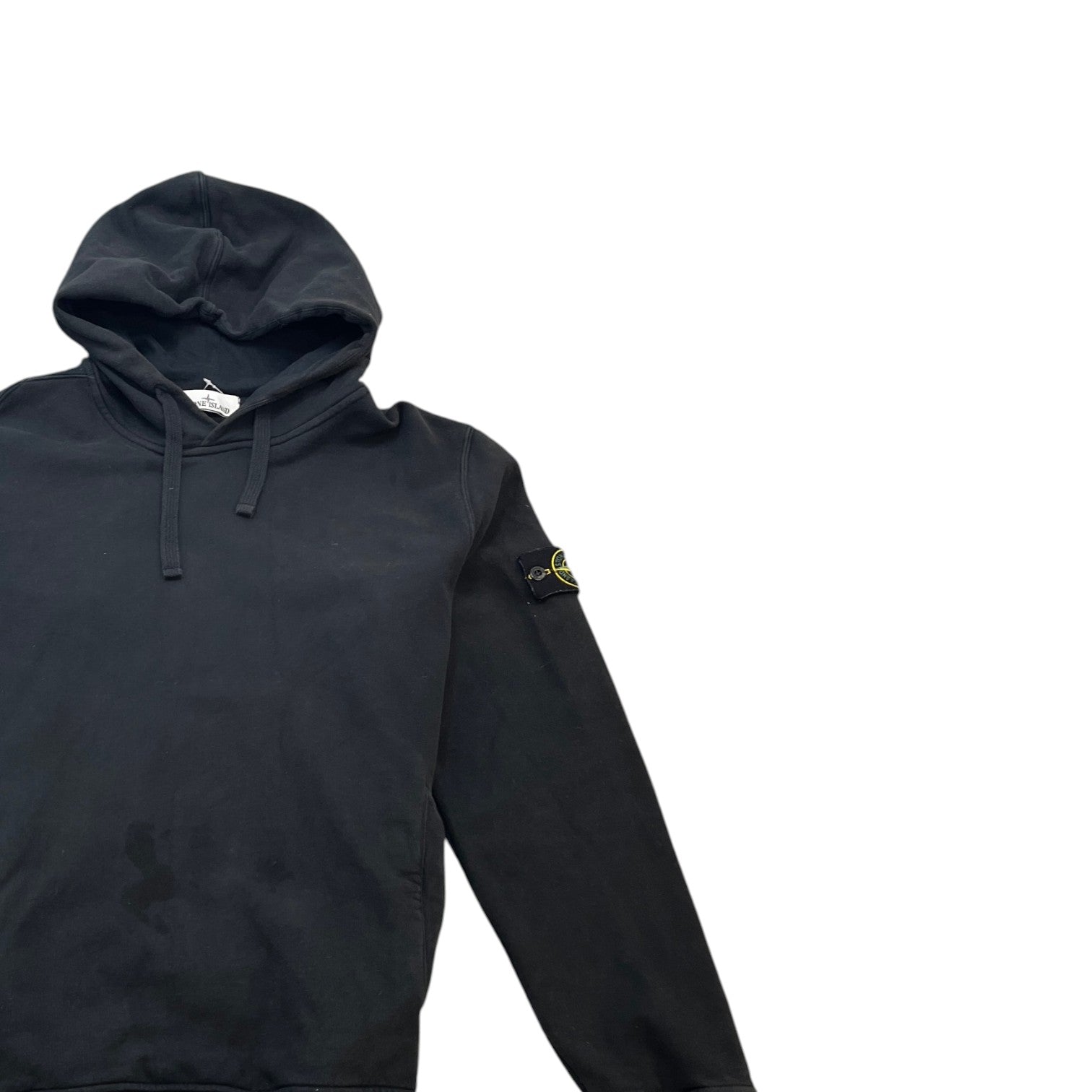 Men's Applique Logo Hoodie Black Size XL - Photo 3