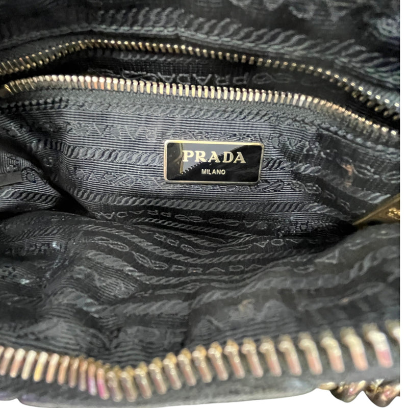 Women's System Patchwork Nappa Crossbody Bag Black