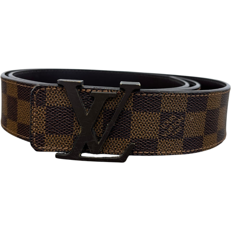 Men's Damier Ebene Belt Brown Size 36"