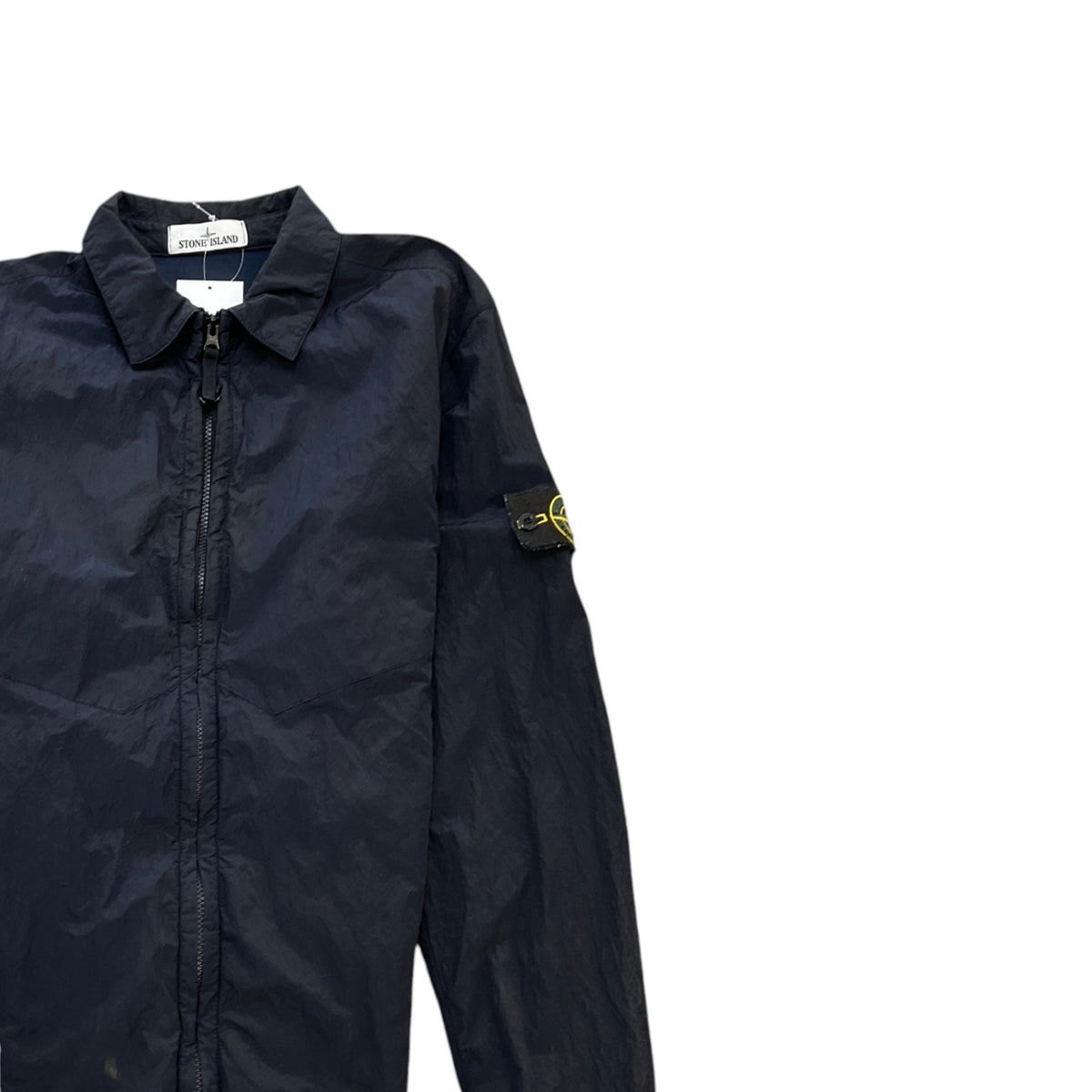 Men's Applique Logo Jacket Navy Size L - Photo 3