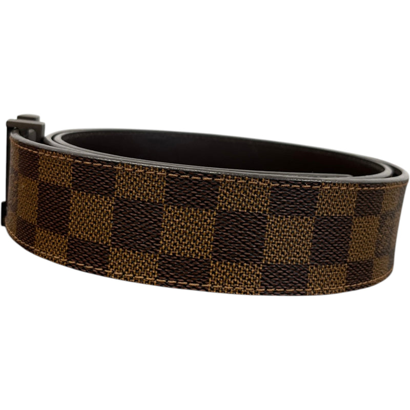 Men's Damier Ebene Belt Brown Size 36"
