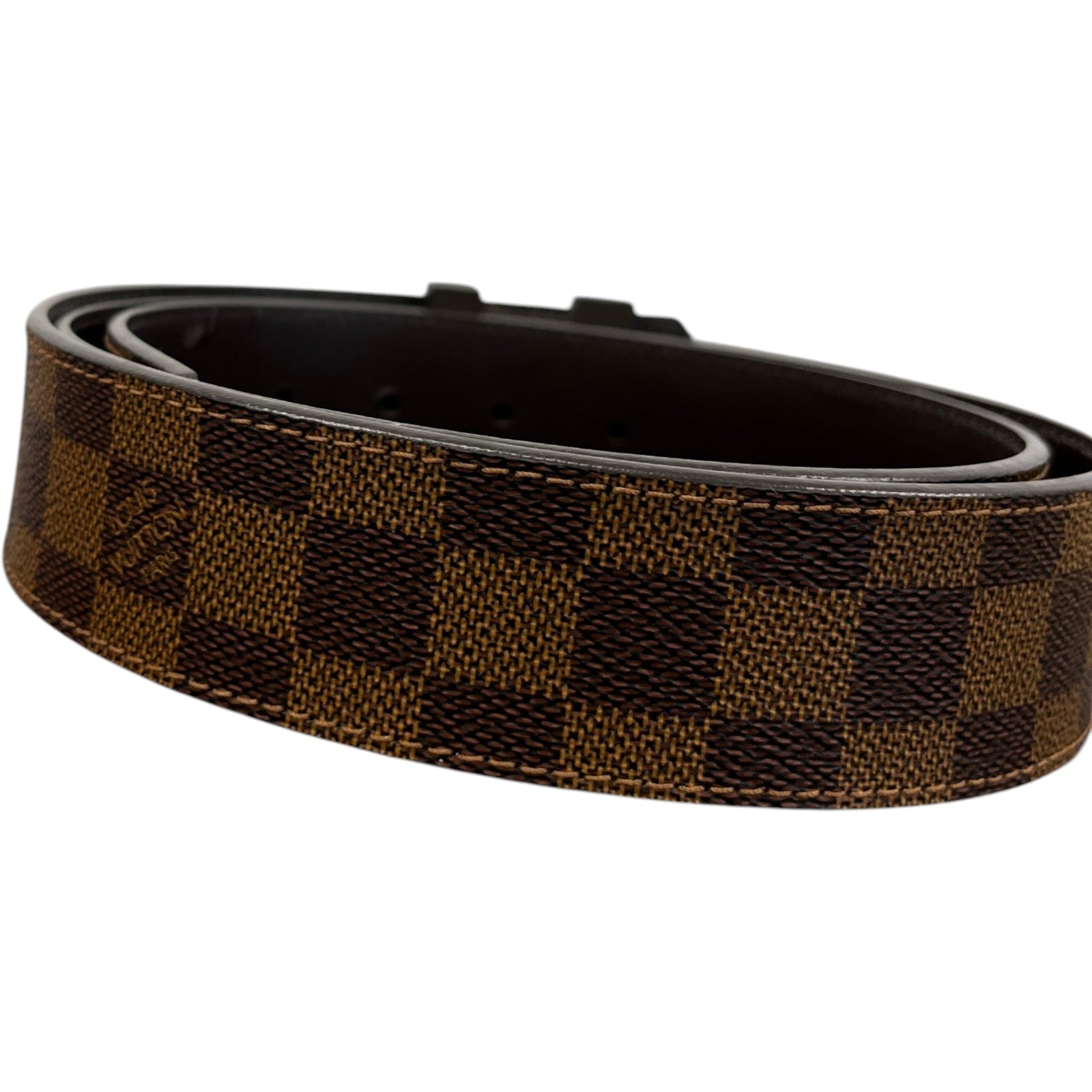 Men's Damier Ebene Belt Brown Size 36" - Photo 2