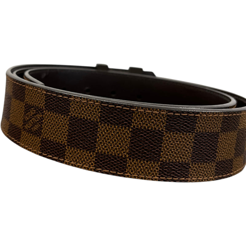 Men's Damier Ebene Belt Brown Size 36"