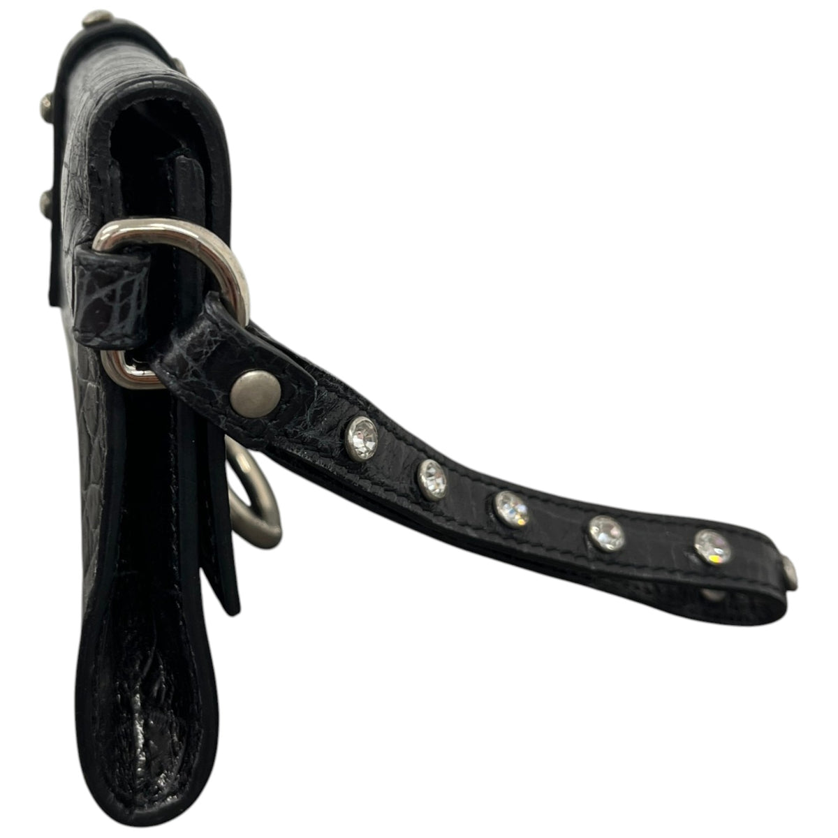 Women's Crocodile Embossed Purse Black - Photo 5