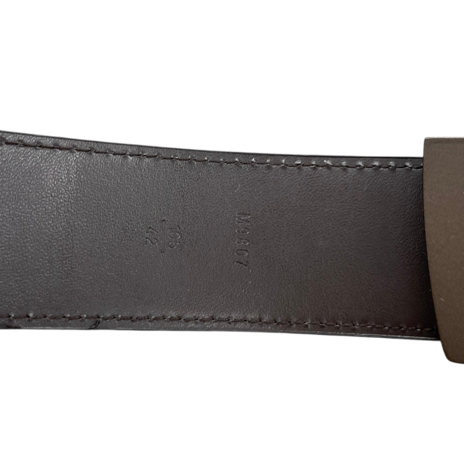 Men's Damier Ebene Belt Brown Size 36" - Photo 8