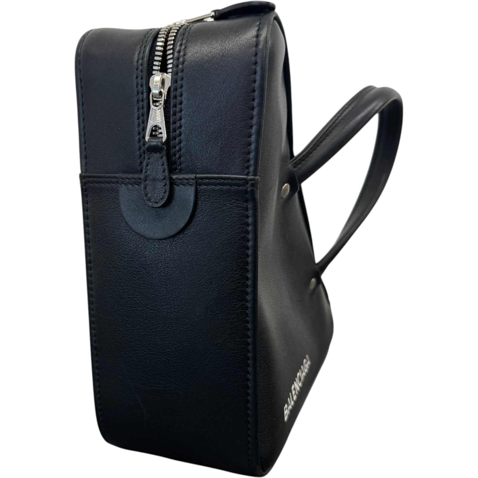 Women's Logo Print Triangle Handbag Black - Photo 4