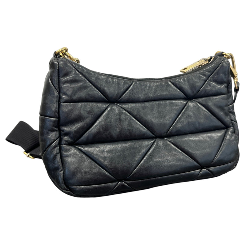 Women's System Patchwork Nappa Crossbody Bag Black