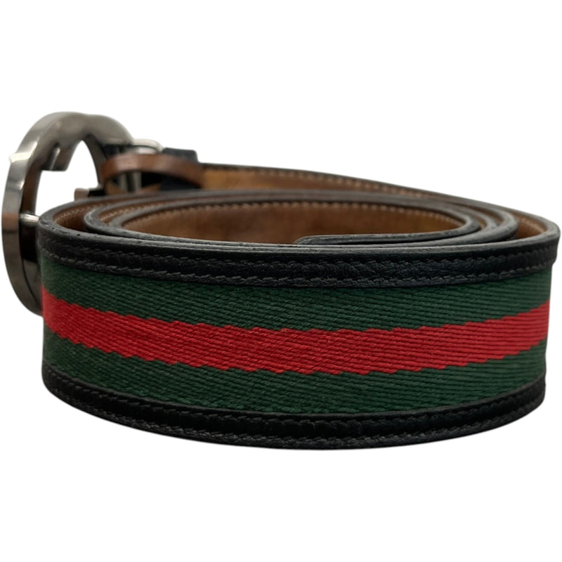 Men's Web Interlocking G Belt Black Size 34"