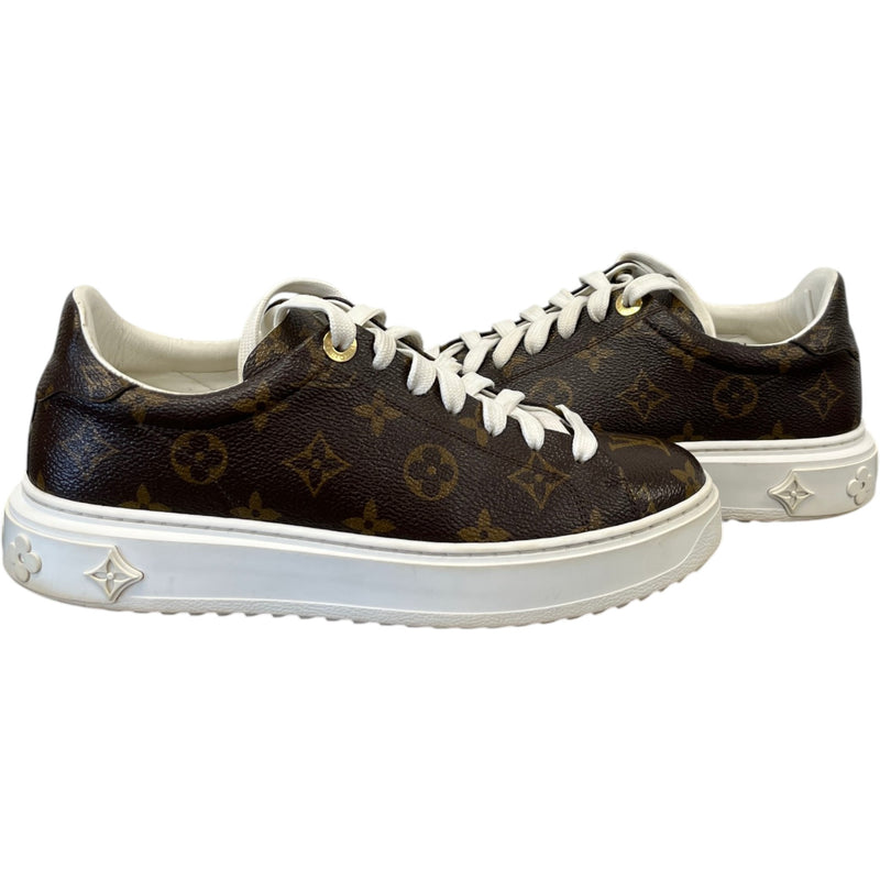 Women's Monogram Time Out Low Trainers Brown Size UK 5 / EU 38