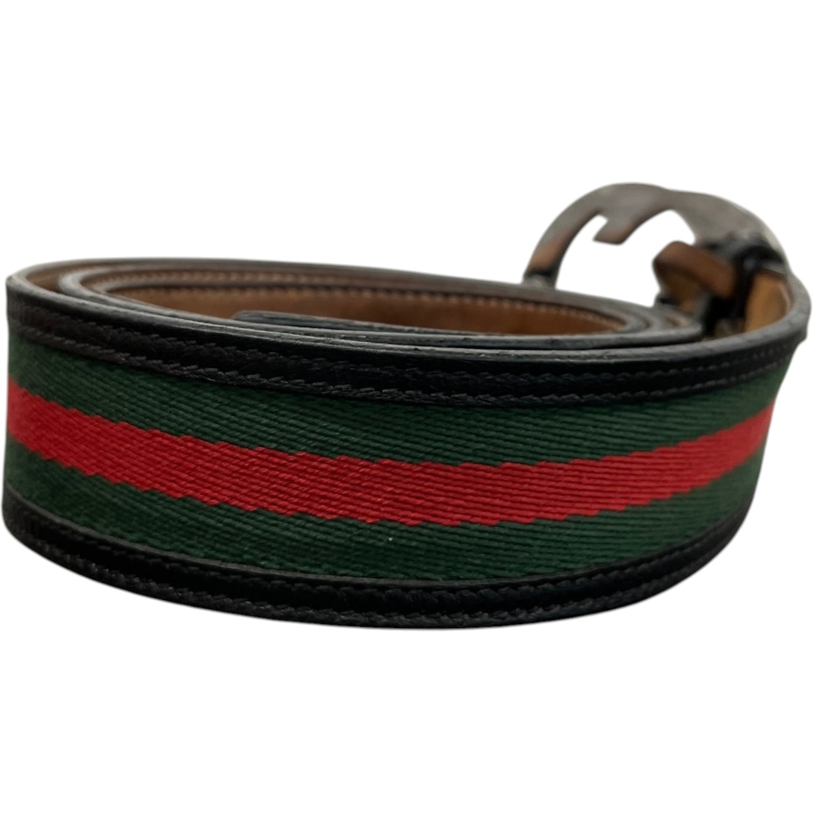 Men's Web Interlocking G Belt Black Size 34" - Photo 2