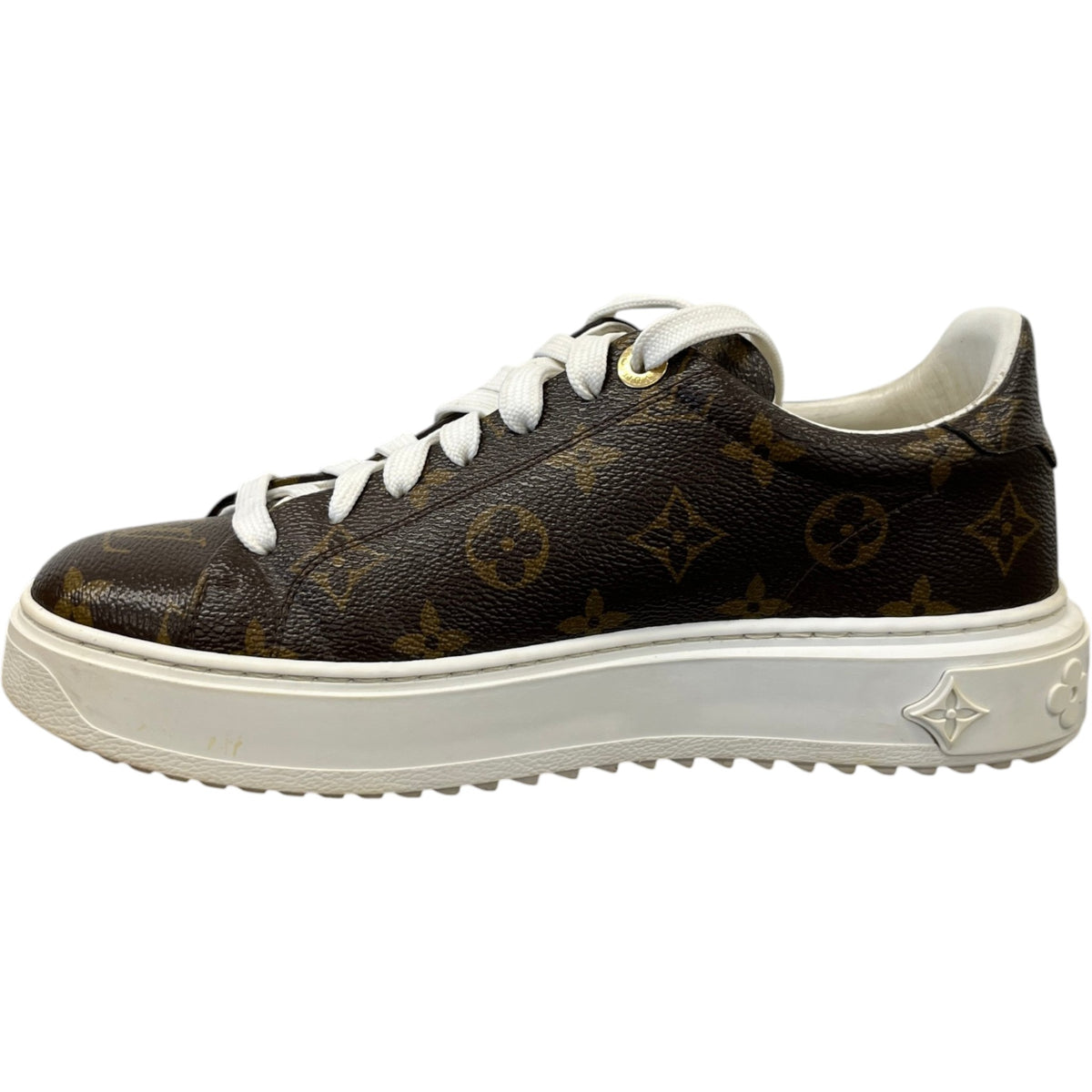 Women's Monogram Time Out Low Trainers Brown Size UK 5 / EU 38 - Photo 2
