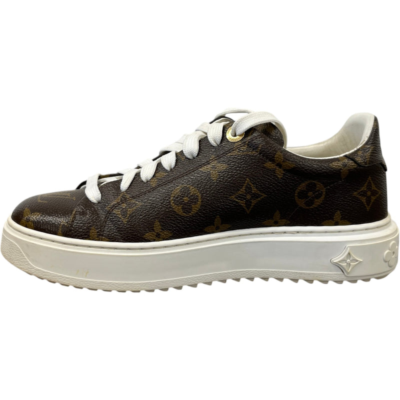 Women's Monogram Time Out Low Trainers Brown Size UK 5 / EU 38