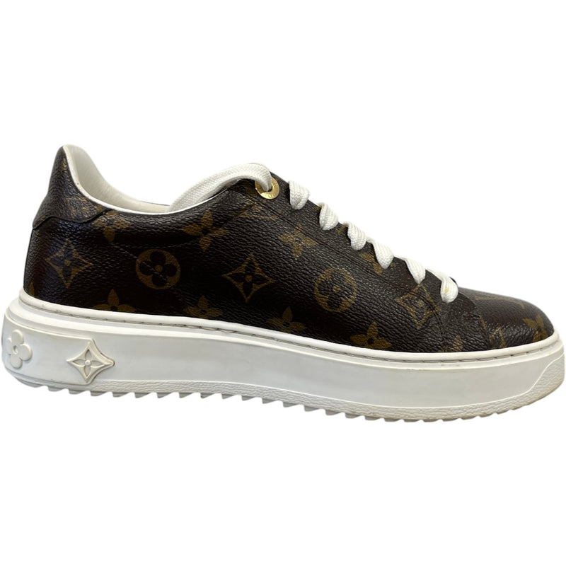 Women's Monogram Time Out Low Trainers Brown Size UK 5 / EU 38