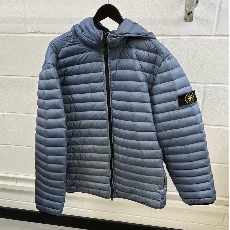 Men's Loom Woven Chambers Down Jacket Blue Size XXL