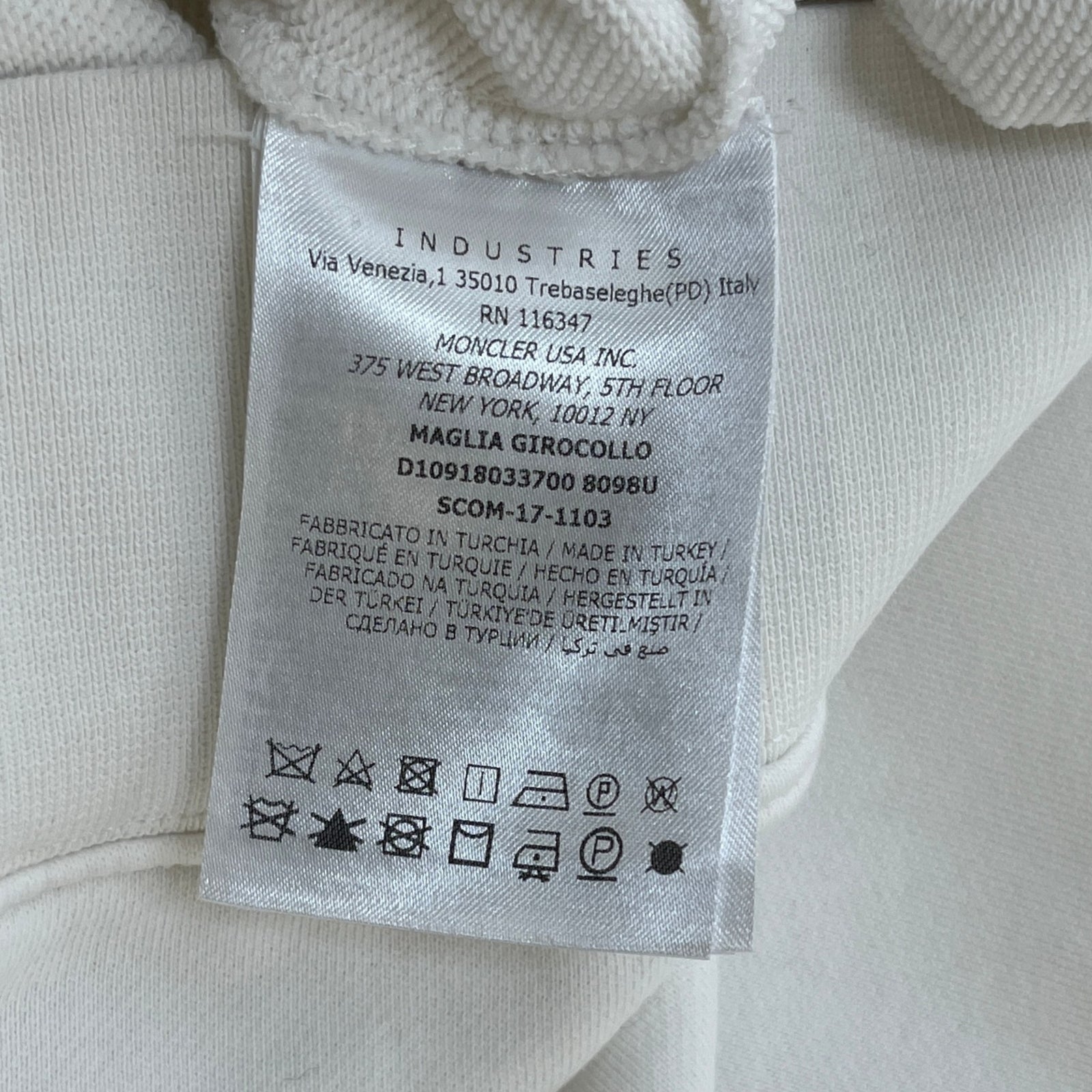 Men's Maglia Sweatshirt White Size XXL - Photo 8
