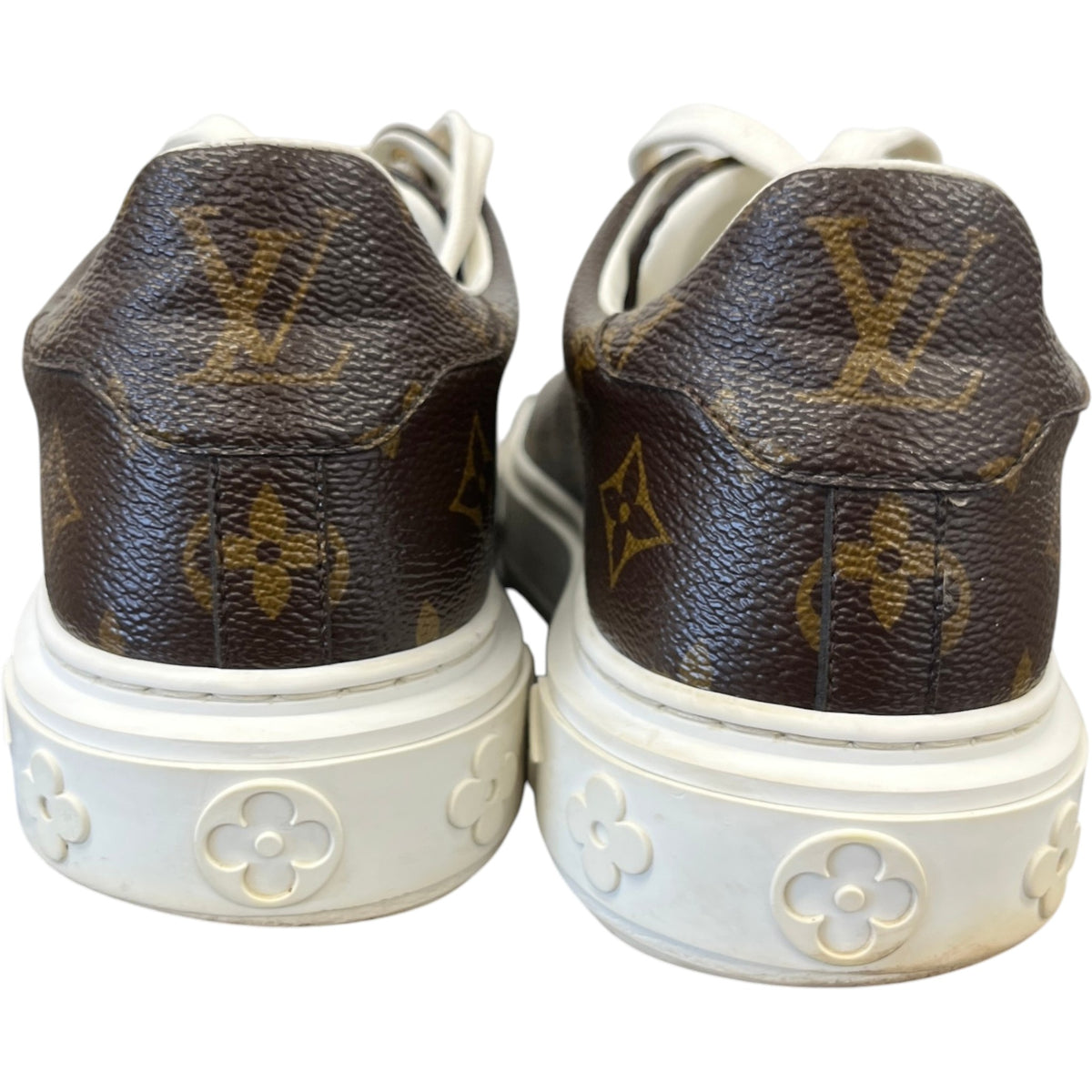 Women's Monogram Time Out Low Trainers Brown Size UK 5 / EU 38 - Photo 7