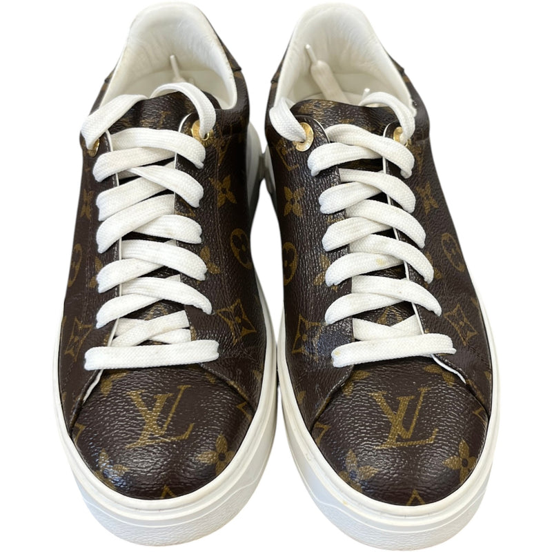 Women's Monogram Time Out Low Trainers Brown Size UK 5 / EU 38