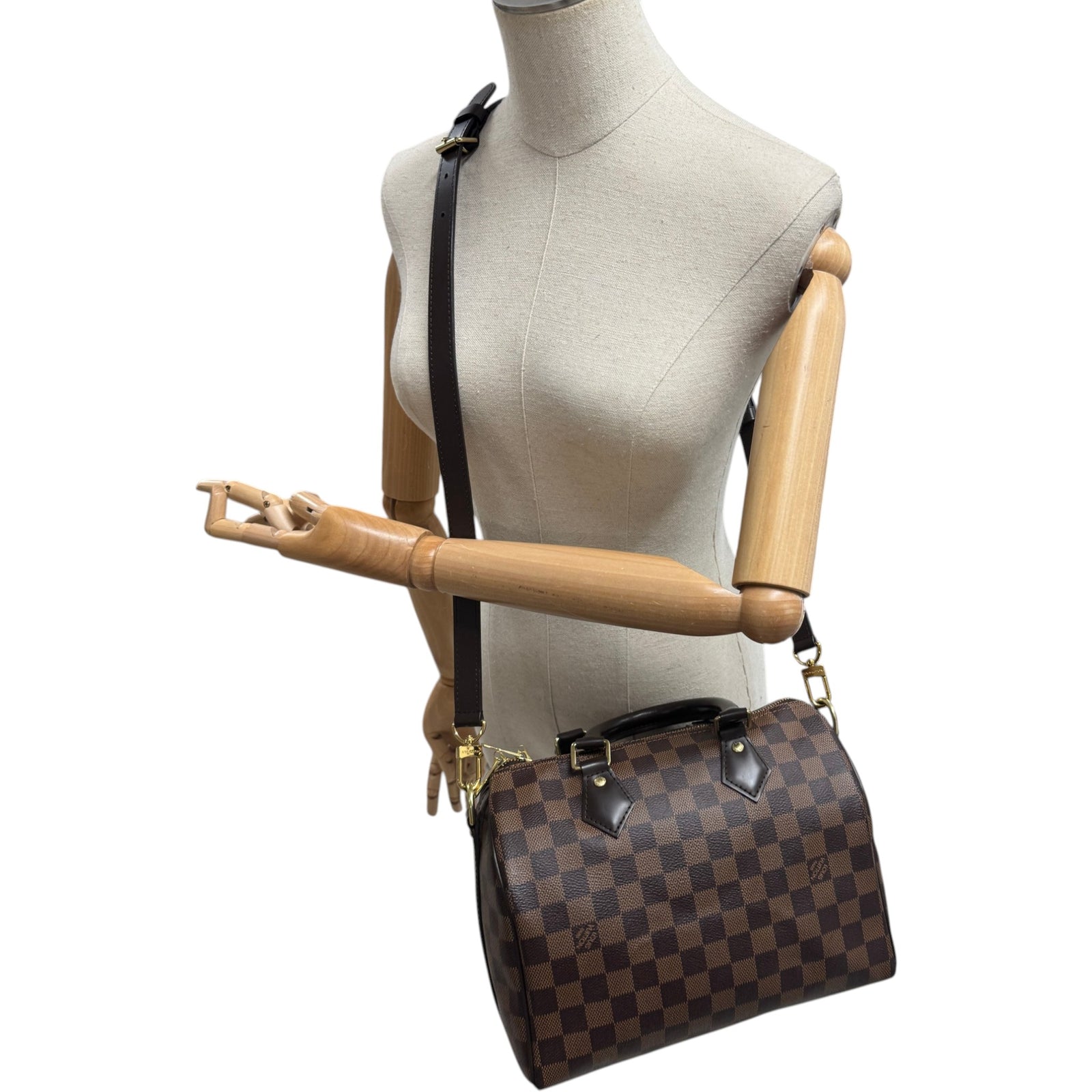 Women's Damier Ebene Speedy 25 Handbag Brown - Photo 2