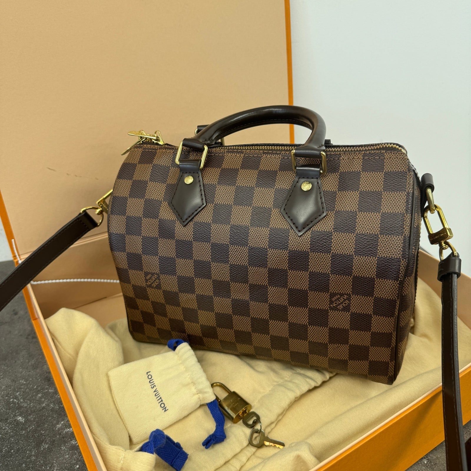 Women's Damier Ebene Speedy 25 Handbag Brown - Photo 11