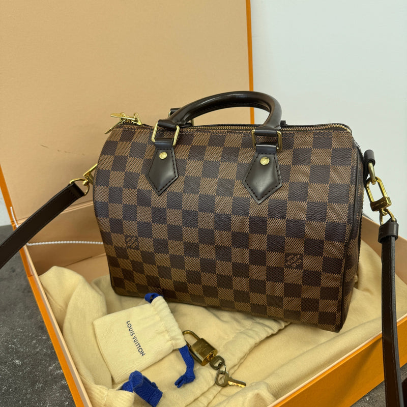Women's Damier Ebene Speedy 25 Handbag Brown