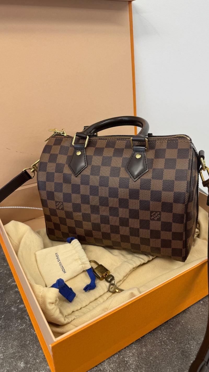 Women's Damier Ebene Speedy 25 Handbag Brown