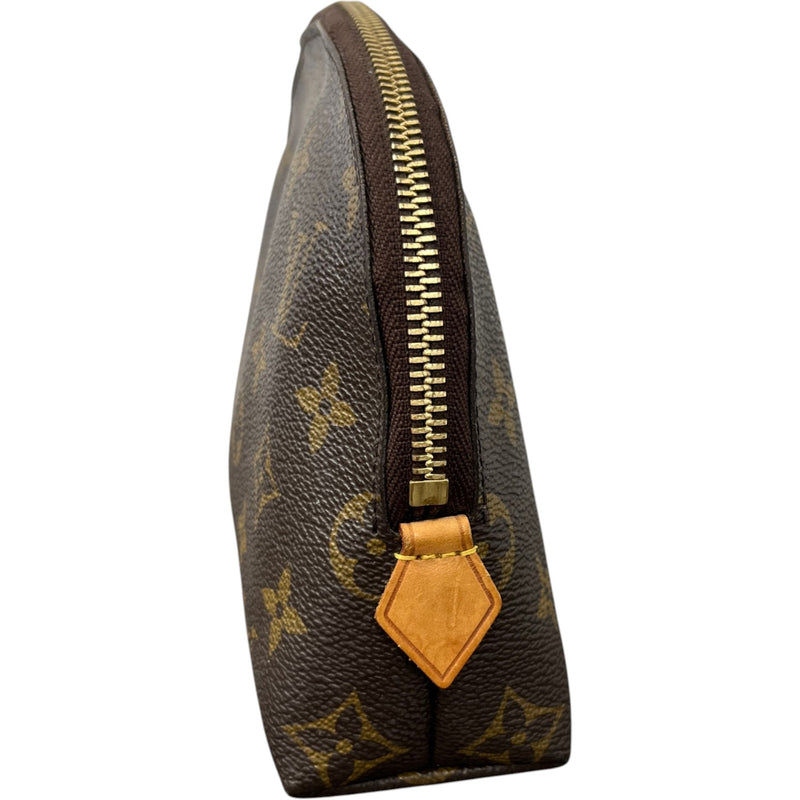 Women's Monogram Cosmetic MM Clutch Brown