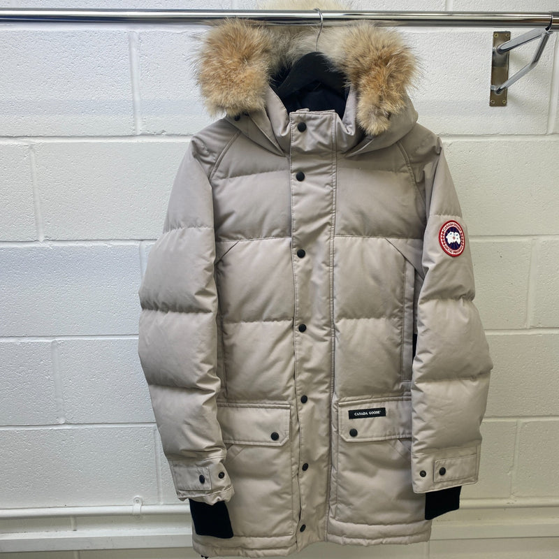 Men's Emory Parka Down Jacket Beige Size M
