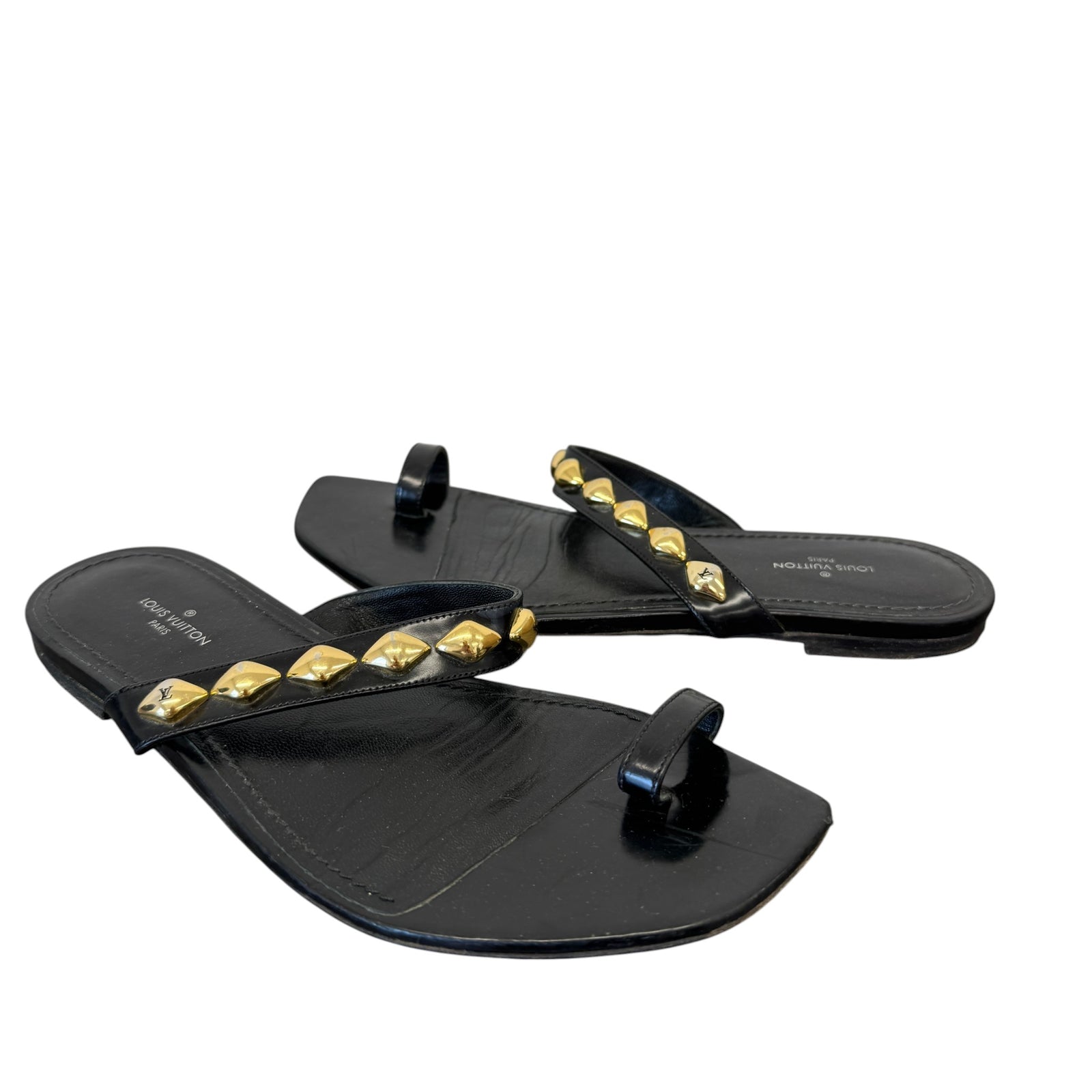 Women's Unchain Toe Ring Flat Sandals Black Size EU 37.5 / UK 4.5 - Photo 3
