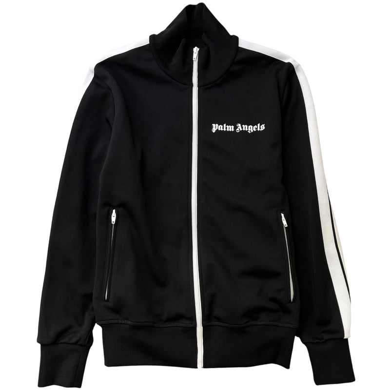 Men's Logo Print Track Jacket Black Size M