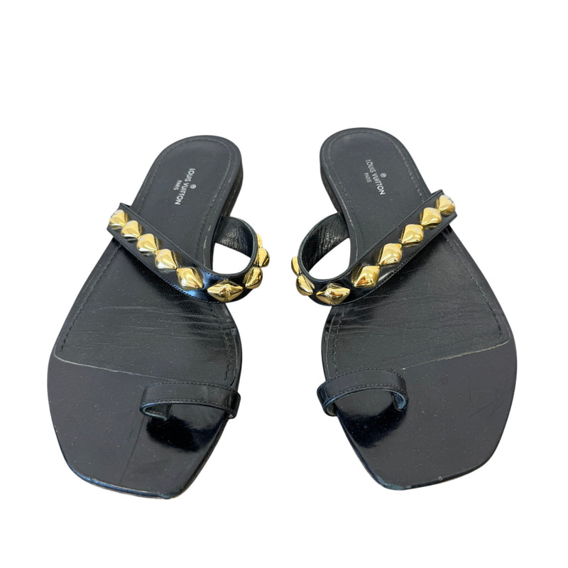 Women's Unchain Toe Ring Flat Sandals Black Size EU 37.5 / UK 4.5