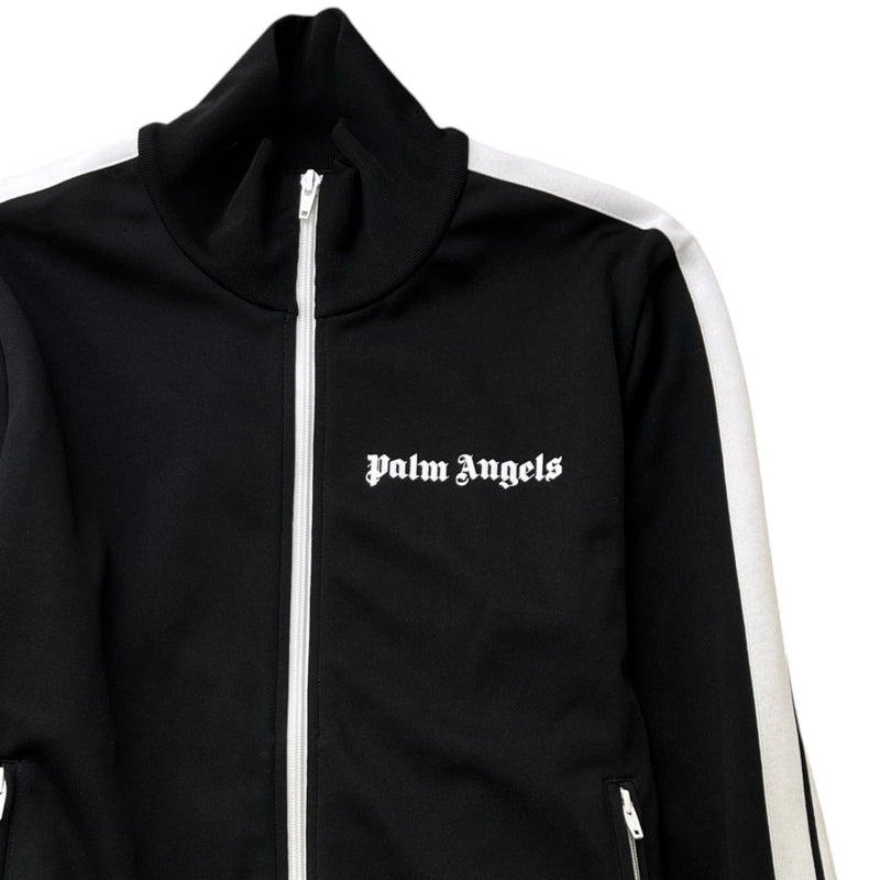 Men's Logo Print Track Jacket Black Size M