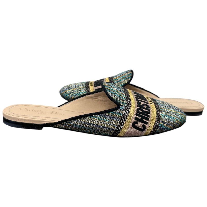 Women's Embroidered Logo Lurex Loafers Multi-Coloured Size EU 38 / UK 5