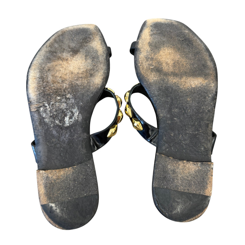Women's Unchain Toe Ring Flat Sandals Black Size EU 37.5 / UK 4.5