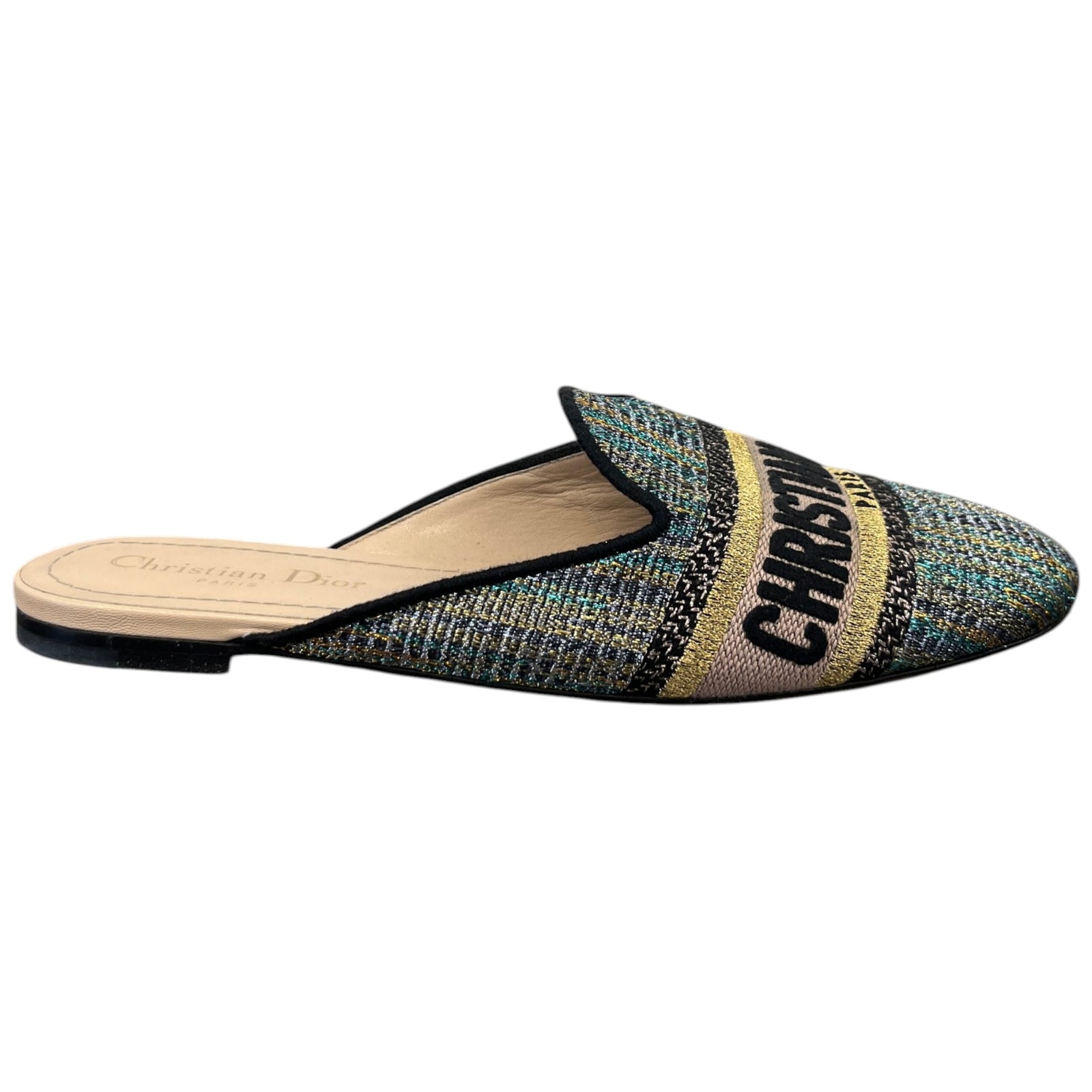 Women's Embroidered Logo Lurex Loafers Multi-Coloured Size EU 38 / UK 5 - Photo 2