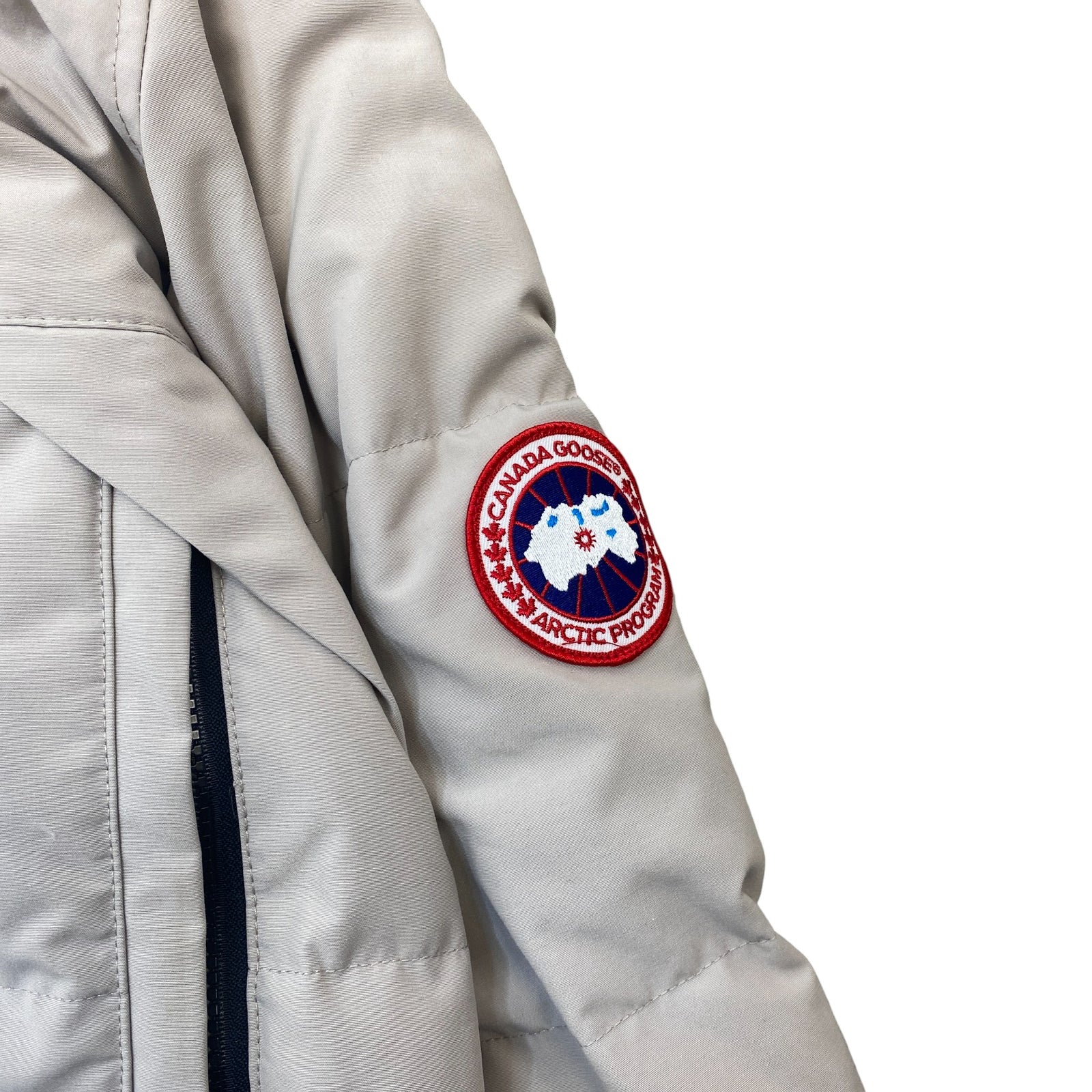 Men's Emory Parka Down Jacket Beige Size M - Photo 6